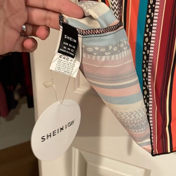 Colorful polyester striped top ❤️ - Picture 5 of 5